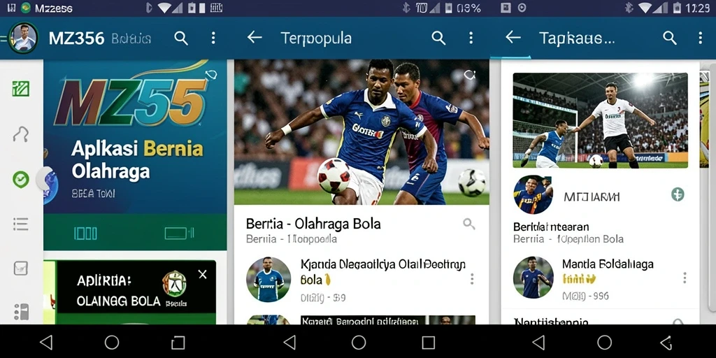 Antarmuka MZ356 yang menarik dan informatif tentang olahraga bola.