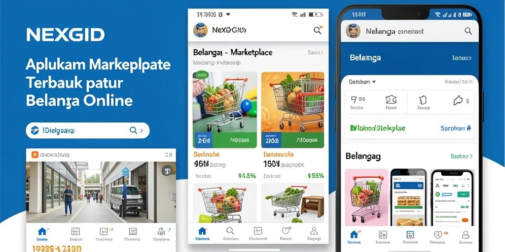 Antarmuka NEXGID yang menarik dan mudah digunakan untuk berbelanja.