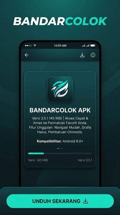 Tampilan halaman APK bandarcolok